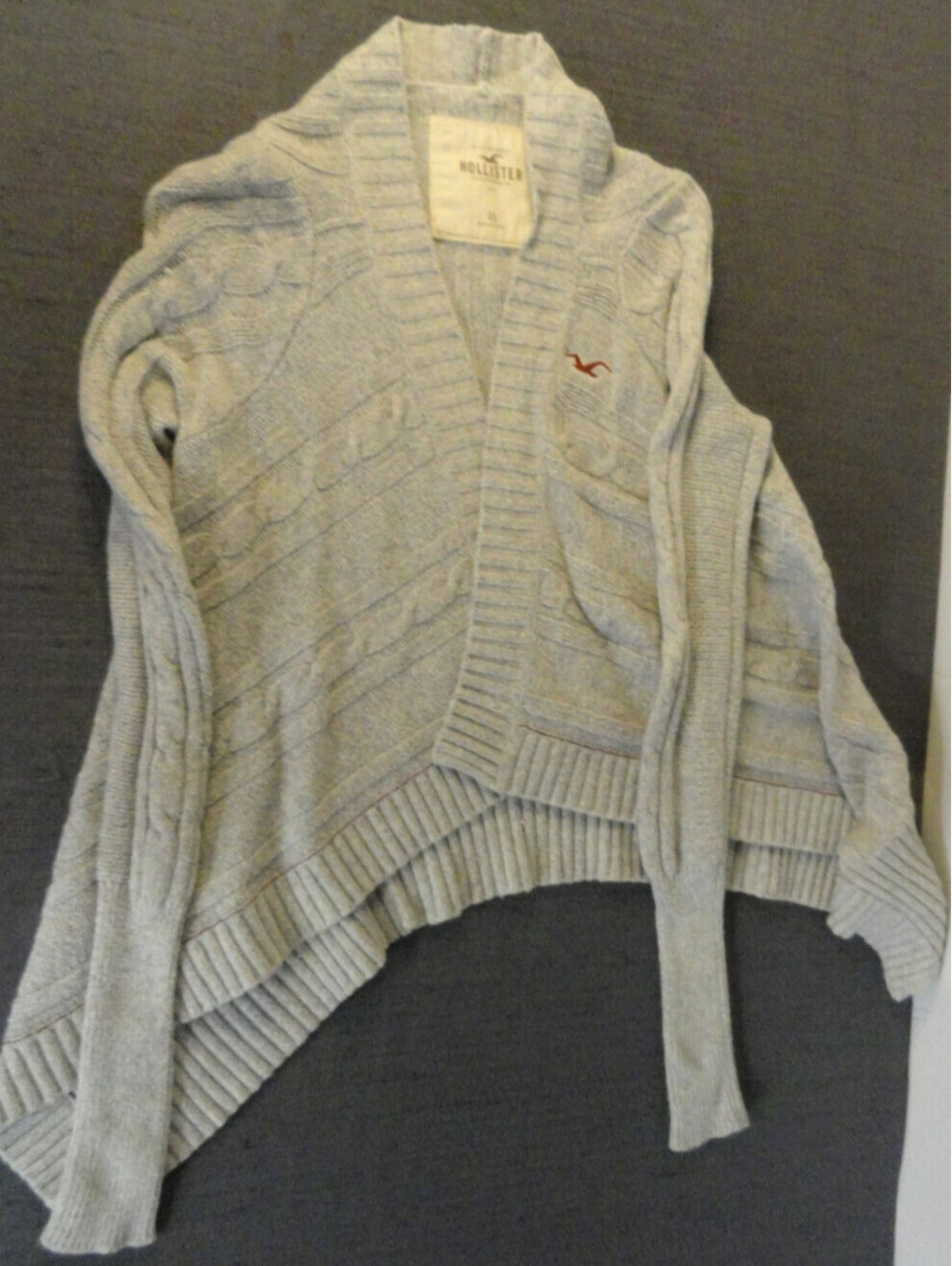 SPRING FALL HOLLISTER CALIFORNIA LONG SLEEVE GRAY SWEATER WOMEN'S SIZE X-SMALL